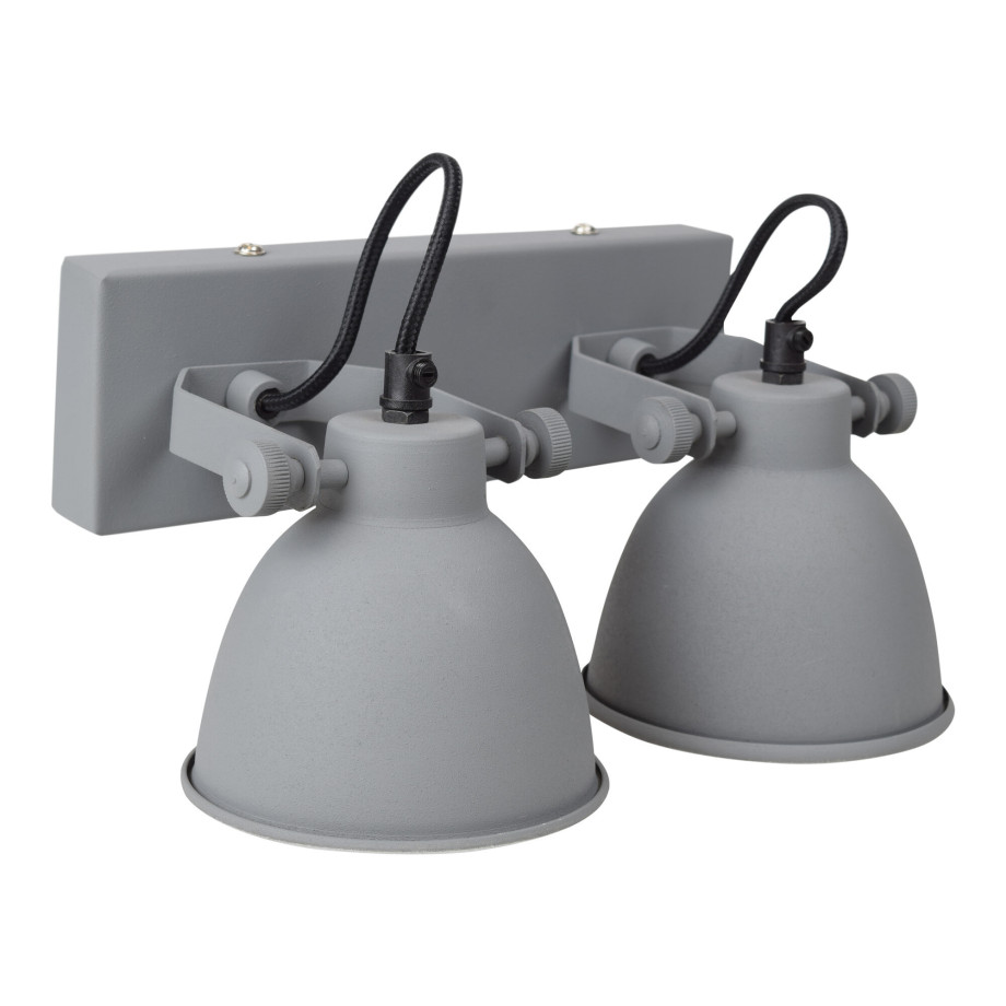 Urban Interiors Wandlamp 'Industrial double' kleur grijs afbeelding 1