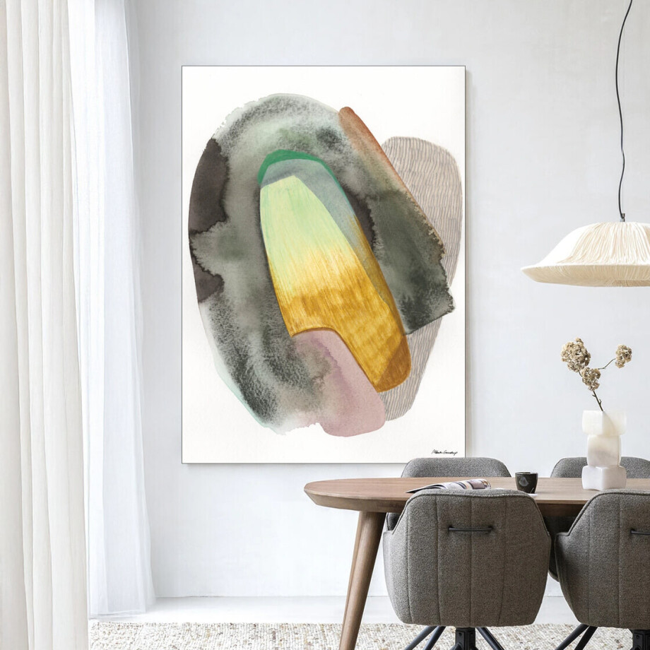 Urban Cotton Wandkleed 'Airborne' 110 x 145cm in Frame - black afbeelding 