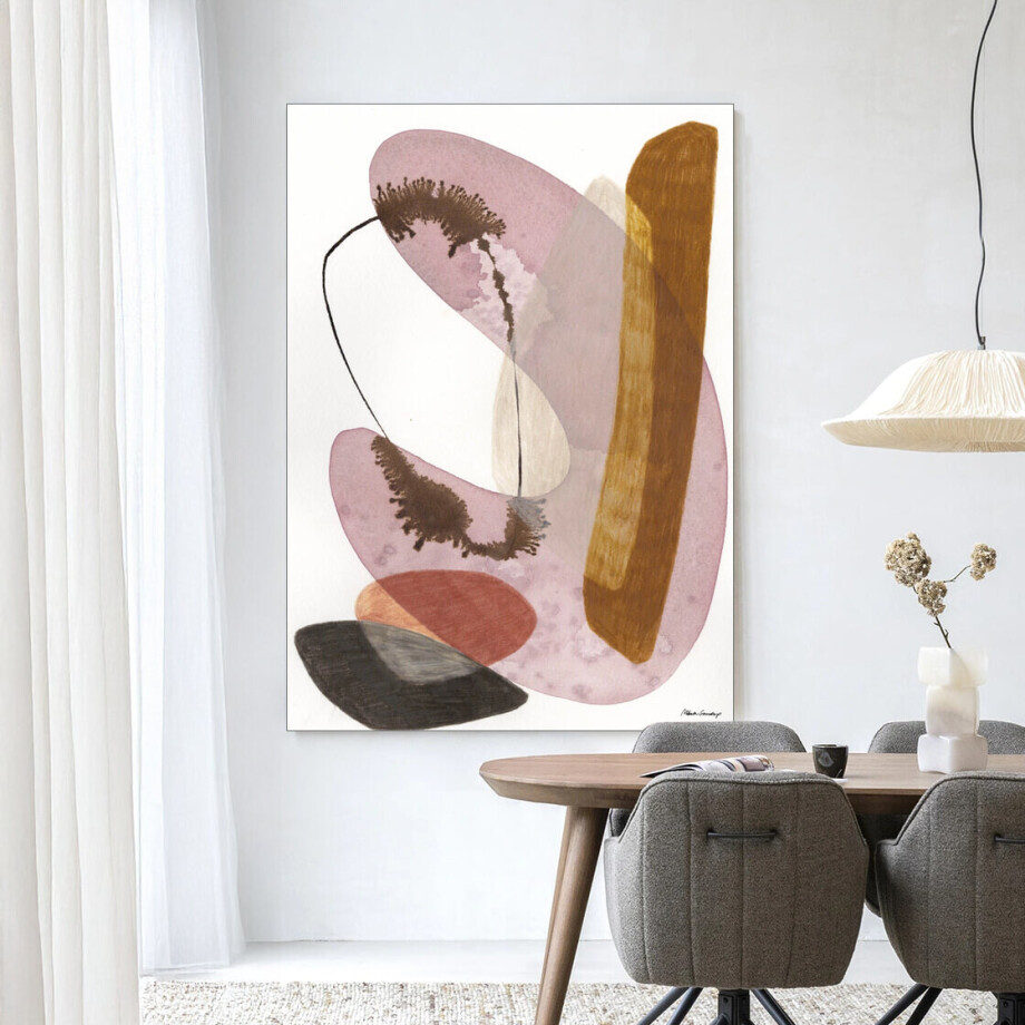 Urban Cotton Wandkleed 'Balance' 110 x 145cm in Frame - black afbeelding 