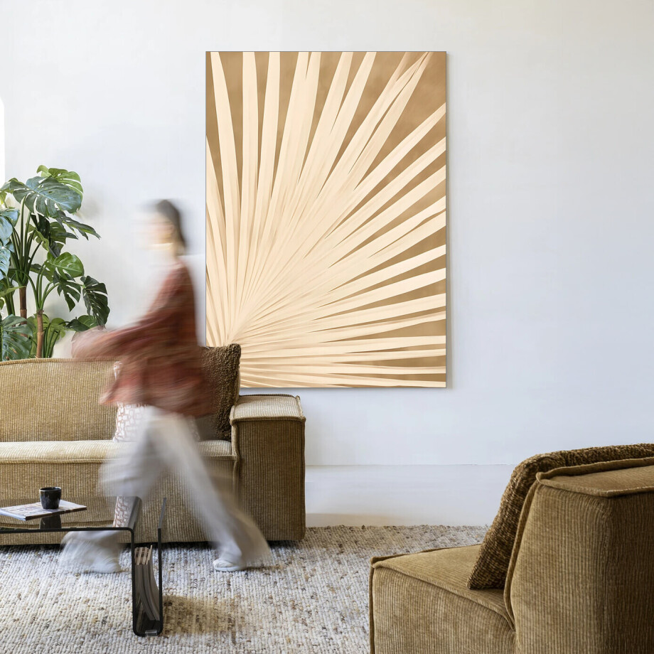 Urban Cotton Wandkleed 'Beleaf' 80 x 110cm in Frame - black afbeelding 