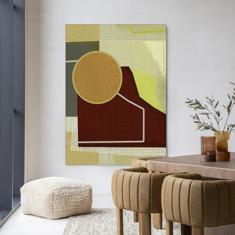 Urban Cotton Wandkleed 'Bounce' 80 x 110cm in Frame - black afbeelding 