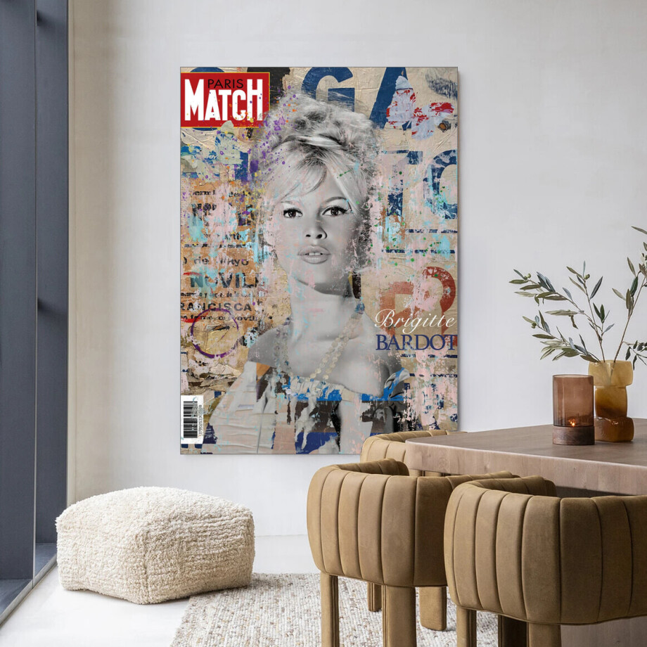 Urban Cotton Wandkleed 'Brigitte' 80 x 110cm in Frame - black Urban Cotton Wandkleed 'Brigitte' 80 x 110cm in Frame - black afbeelding