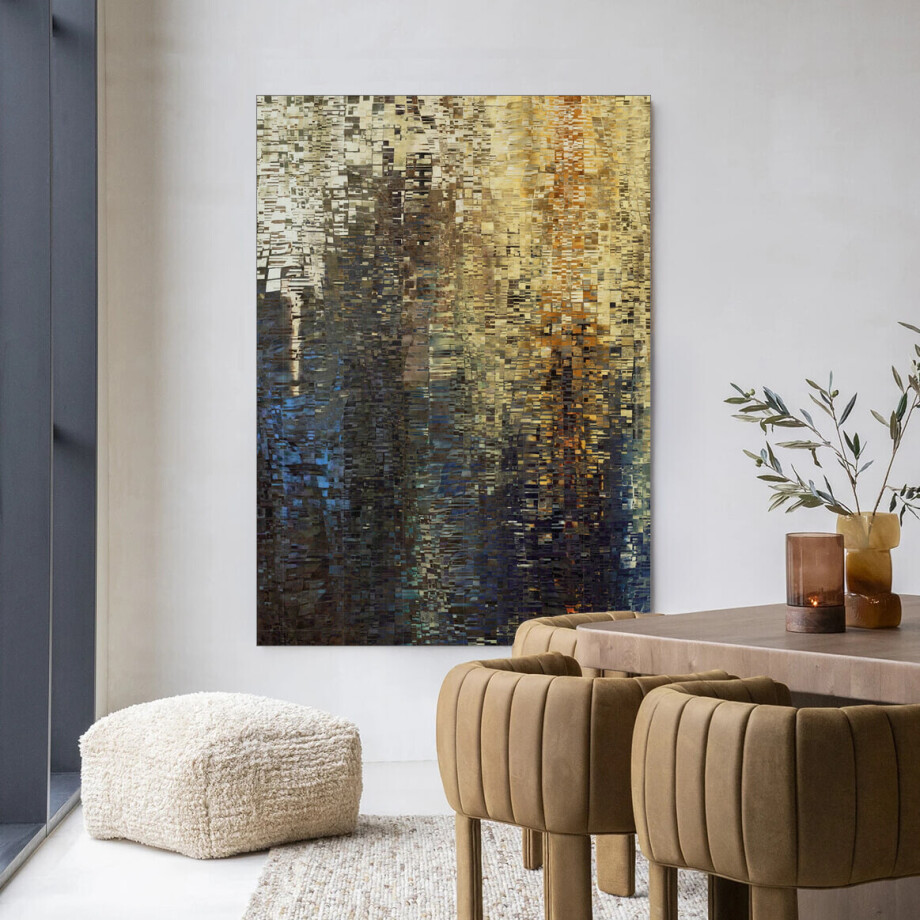 Urban Cotton Wandkleed 'Drops' 110 x 145cm in Frame - black Urban Cotton Wandkleed 'Drops' 110 x 145cm in Frame - black afbeelding