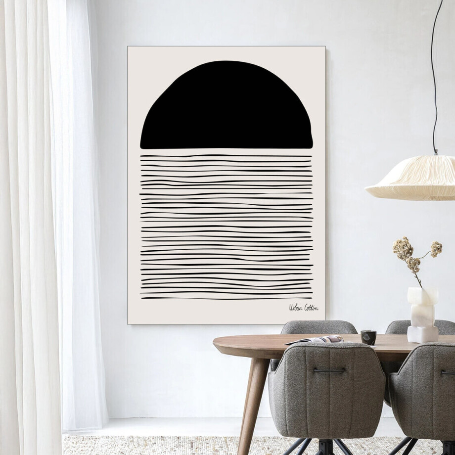 Urban Cotton Wandkleed 'Element' 80 x 110cm in Frame - black Urban Cotton Wandkleed 'Element' 80 x 110cm in Frame - black afbeelding