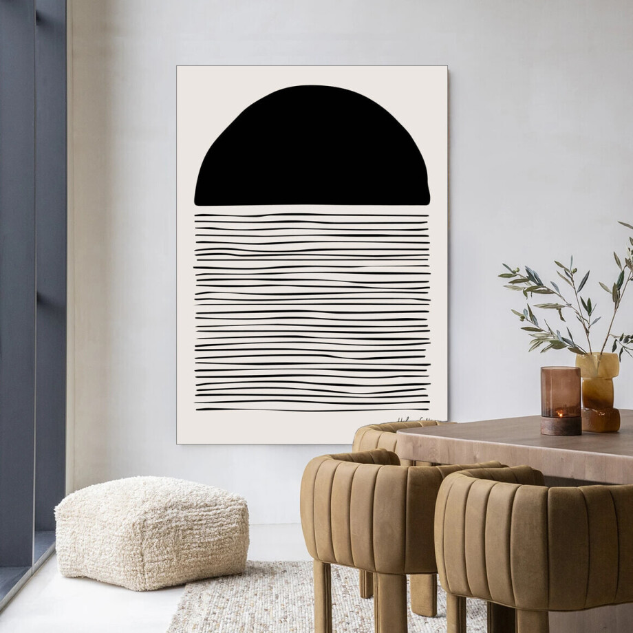 Urban Cotton Wandkleed 'Element' 145 x 190cm in Frame - black Urban Cotton Wandkleed 'Element' 145 x 190cm in Frame - black afbeelding
