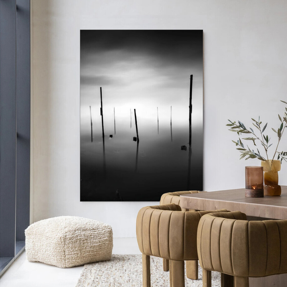 Urban Cotton Wandkleed 'Fall In' 80 x 110cm in Frame - black afbeelding 