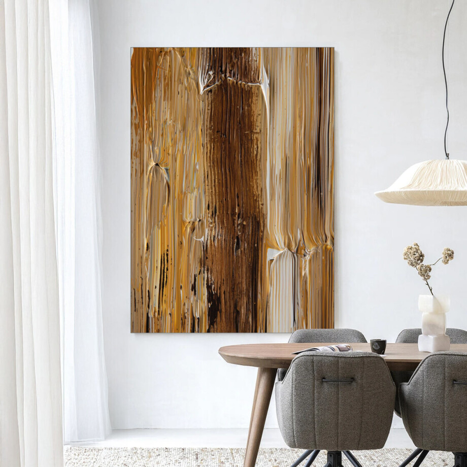 Urban Cotton Wandkleed 'Fluid' 110 x 145cm in Frame - black Urban Cotton Wandkleed 'Fluid' 110 x 145cm in Frame - black afbeelding