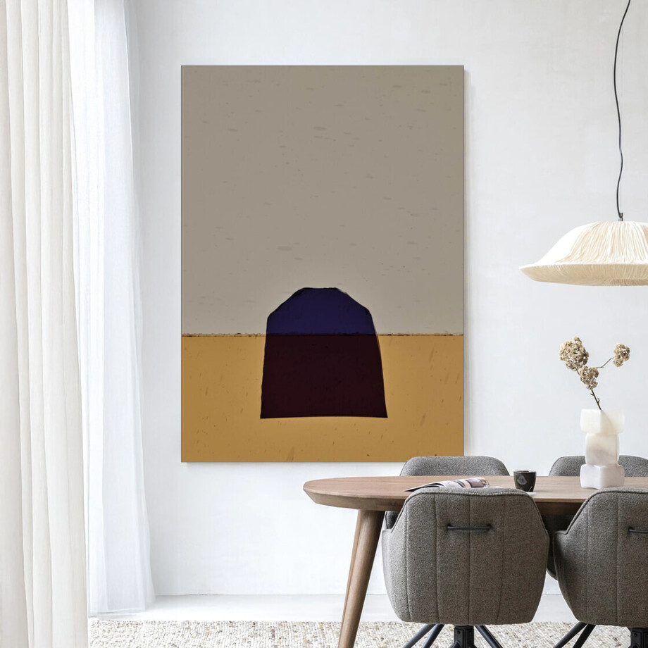 Urban Cotton Wandkleed 'Geen Paars' 110 x 145cm in Frame - black Urban Cotton Wandkleed 'Geen Paars' 110 x 145cm in Frame - black afbeelding