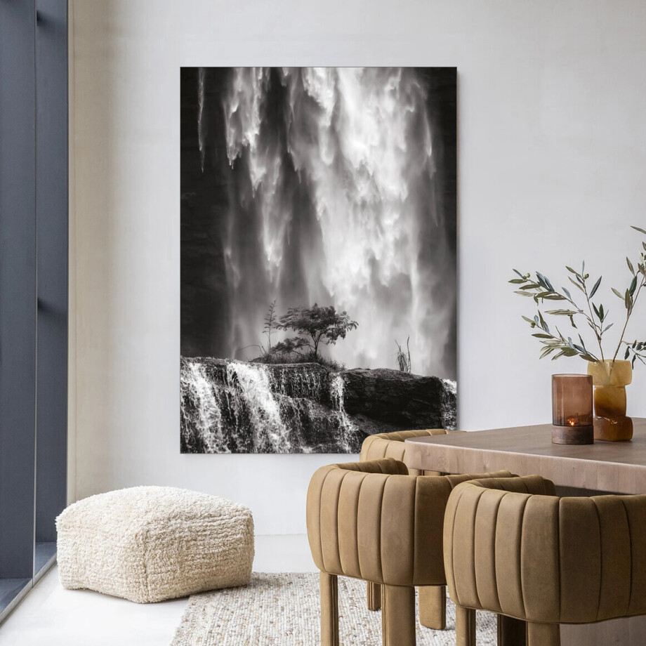 Urban Cotton Wandkleed 'Germinate' 145 x 190cm in Frame - black afbeelding 