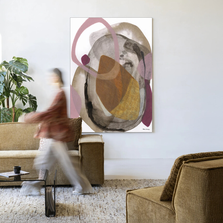 Urban Cotton Wandkleed 'Gravity' 80 x 110cm in Frame - black afbeelding 