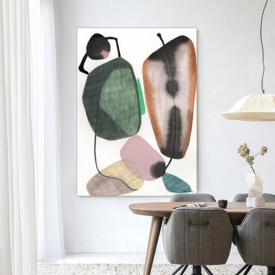 Urban Cotton Wandkleed 'Mobility' 145 x 190cm in Frame - black afbeelding 