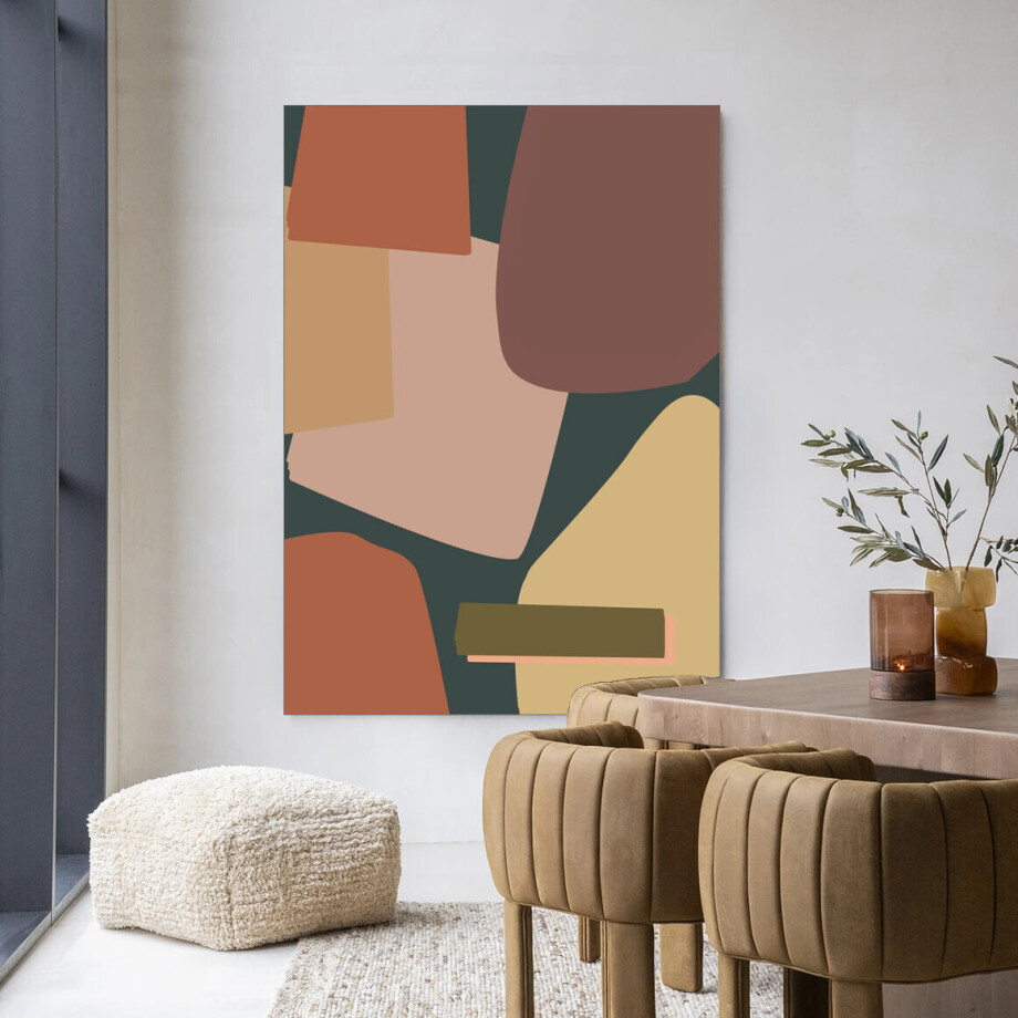 Urban Cotton Wandkleed 'Nuance' 110 x 145cm in Frame - black afbeelding 