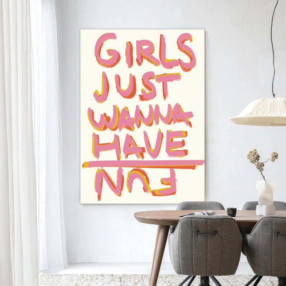 Urban Cotton Wandkleed 'P.S Written By A Girl' 80 x 110cm in Frame - black afbeelding 