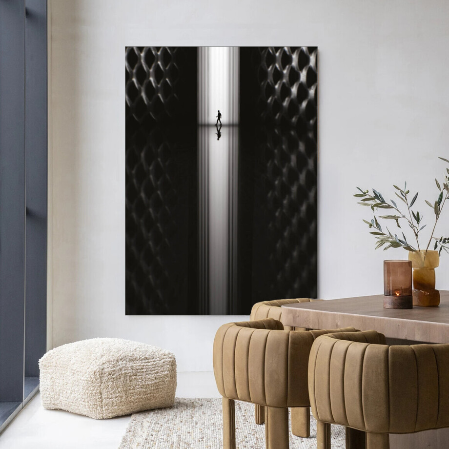 Urban Cotton Wandkleed 'Passing' 110 x 145cm in Frame - black Urban Cotton Wandkleed 'Passing' 110 x 145cm in Frame - black afbeelding