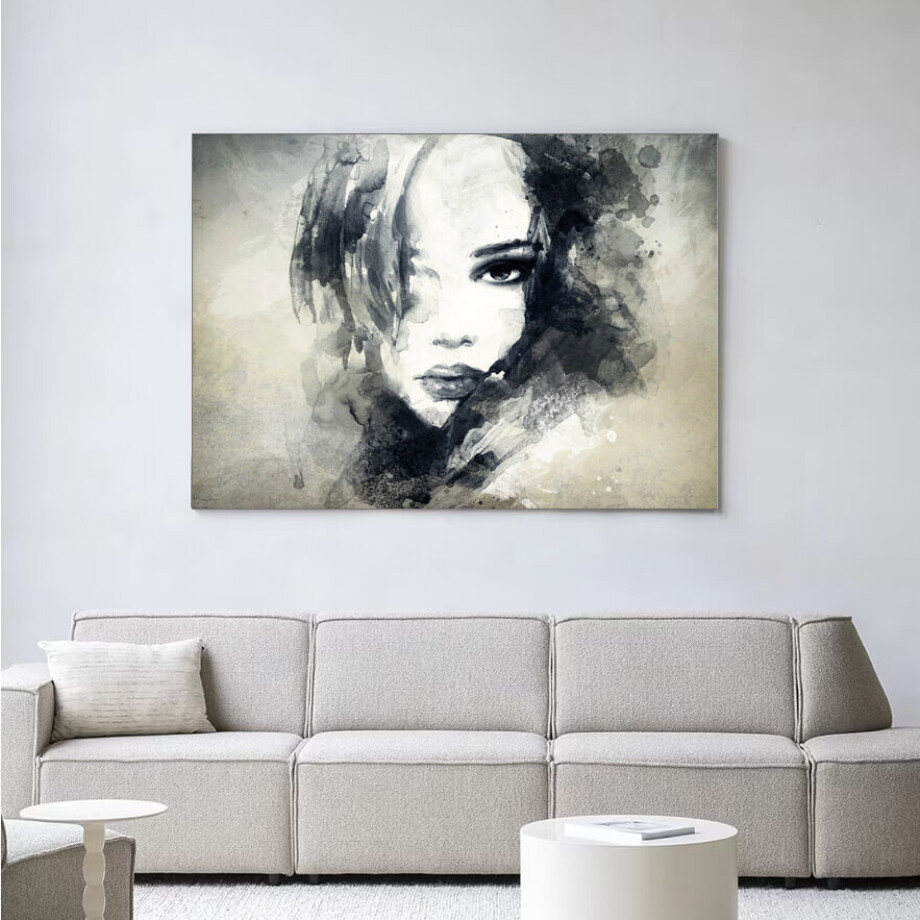 Urban Cotton Wandkleed 'The Look' 80 x 110cm in Frame - black afbeelding 