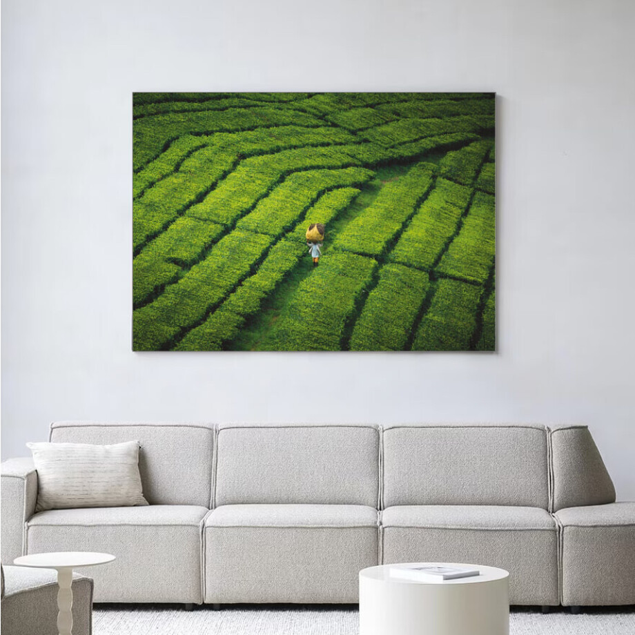 Urban Cotton Wandkleed 'Tote Pengalengan' 145 x 190cm in Frame - black afbeelding 