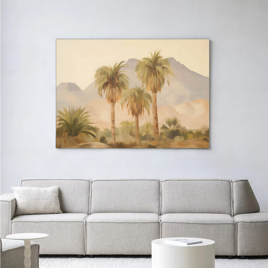 Urban Cotton Wandkleed 'Tunesia' 145 x 190cm in Frame - black afbeelding 