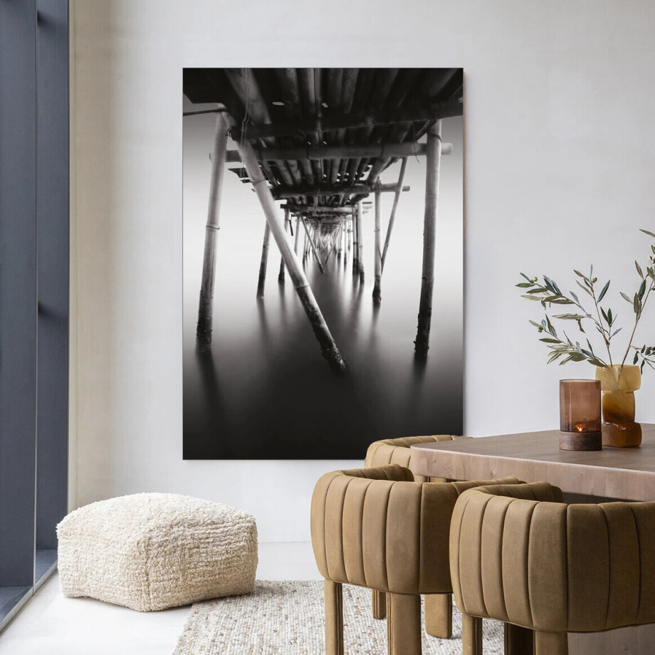 Urban Cotton Wandkleed 'Underworld' 80 x 110cm in Frame - black afbeelding 