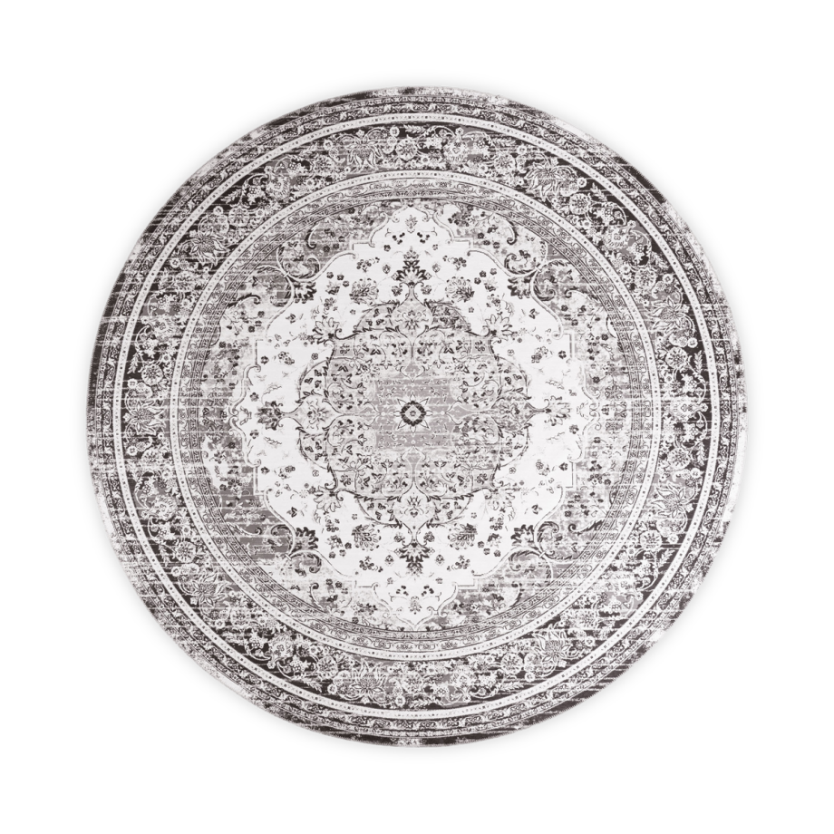 Valerie vloerkleed zwart - Ø 200 cm Valerie vloerkleed zwart - Ø 200 cm afbeelding 1