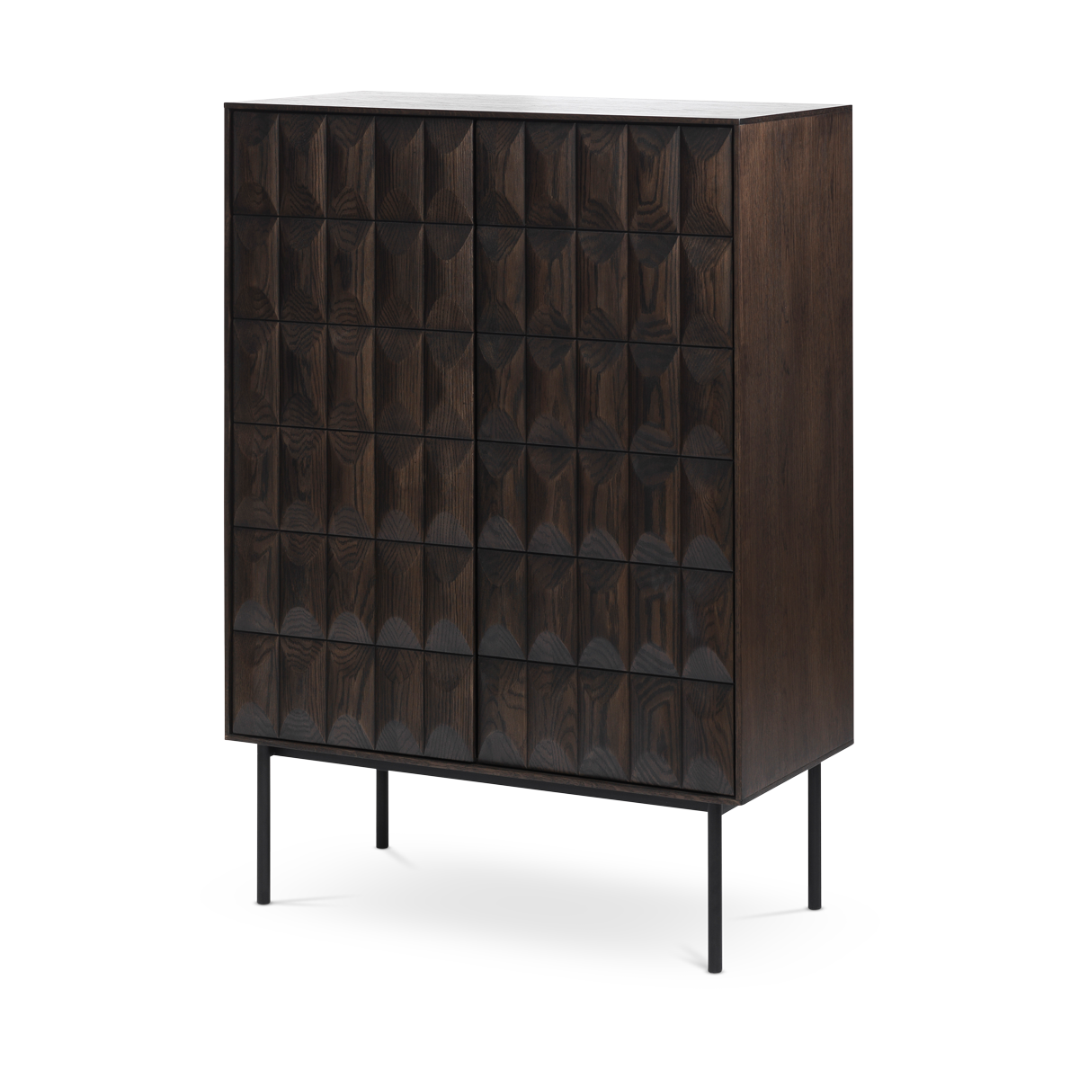 Vanja houten drankkast donkerbruin - 129 x 90 cm Vanja houten drankkast donkerbruin - 129 x 90 cm afbeelding 1