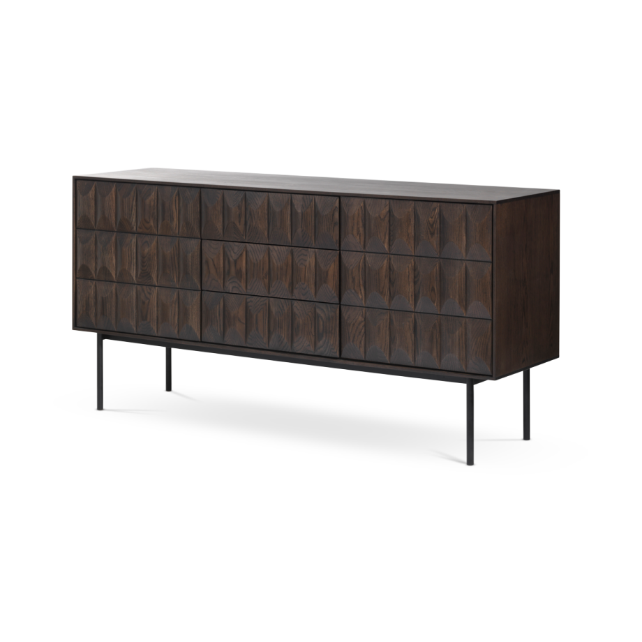 Vanja houten sideboard donkerbruin - 160 x 45 cm afbeelding 1