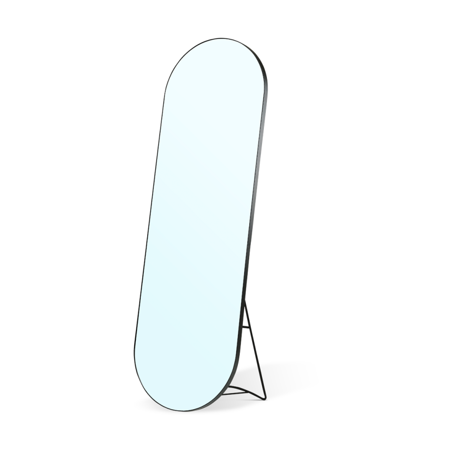 Vasto staande spiegel zwart - 170 x 55 cm Vasto staande spiegel zwart - 170 x 55 cm afbeelding 1