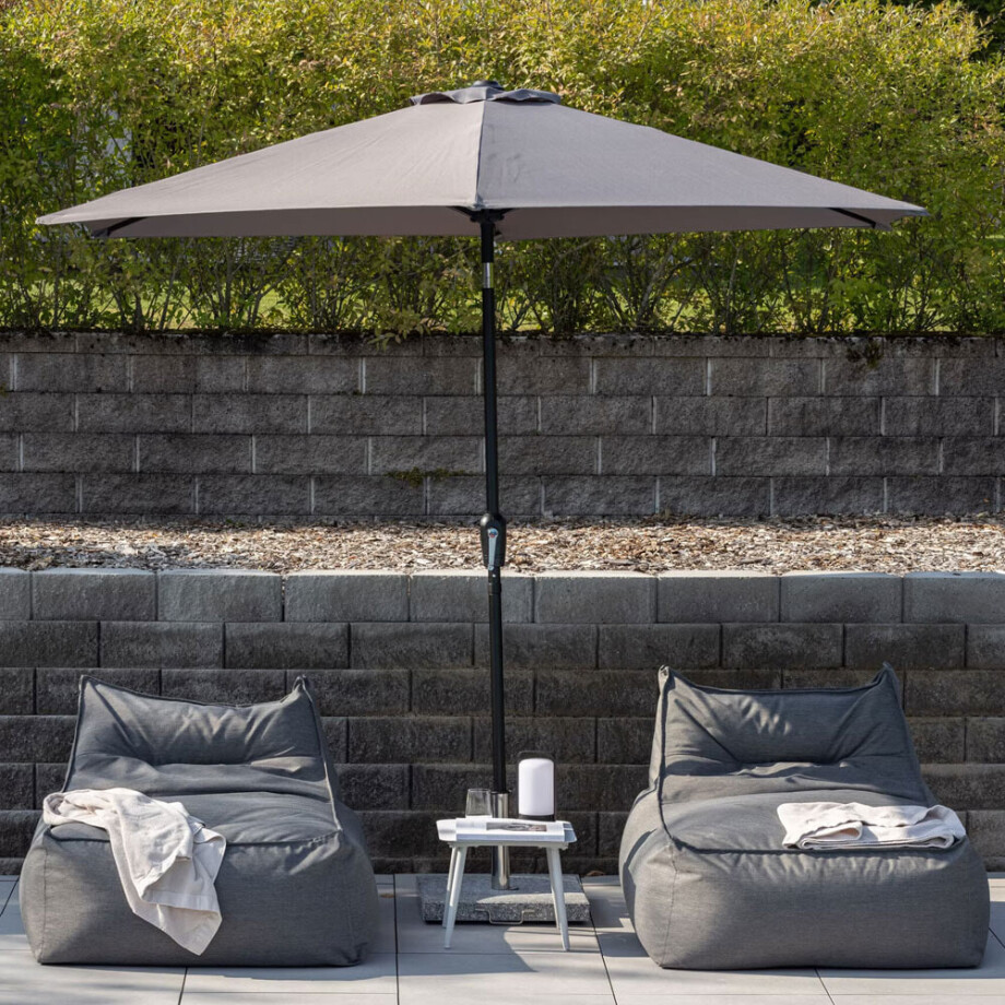 Nohr Parasol 'Antasia' 300cm, kleur Grijs afbeelding 1