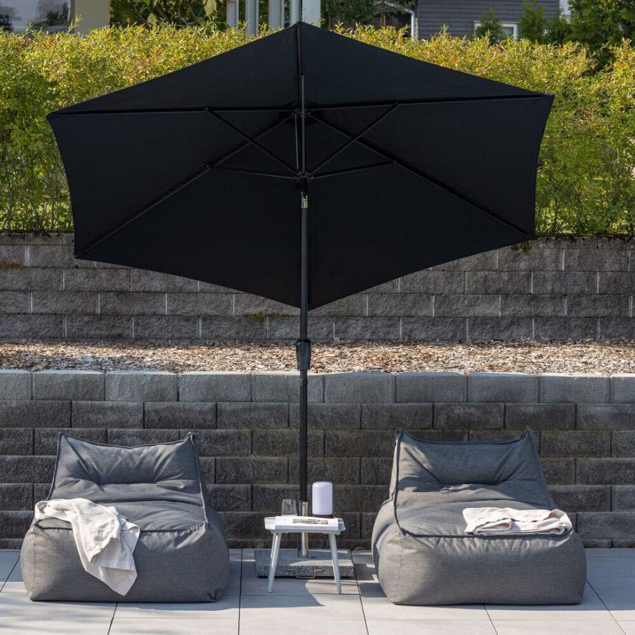 Nohr Parasol 'Antasia' 300cm, kleur Zwart afbeelding 1