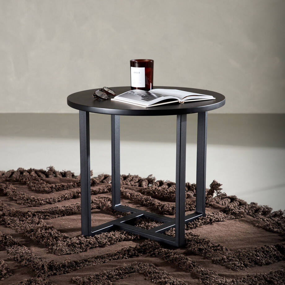 Nohr Ronde Salontafel 'Dallin' 50cm, kleur Zwart afbeelding 1