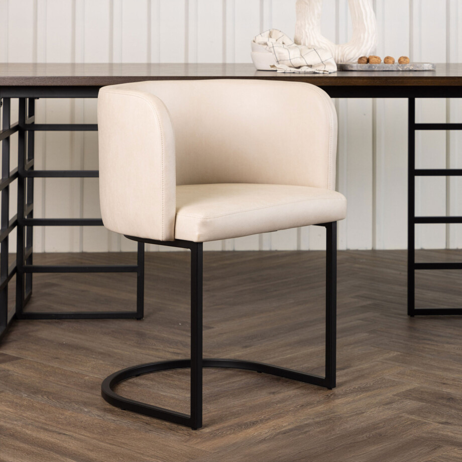 Nohr Eetkamerstoel 'Kalief' kleur Beige afbeelding 1