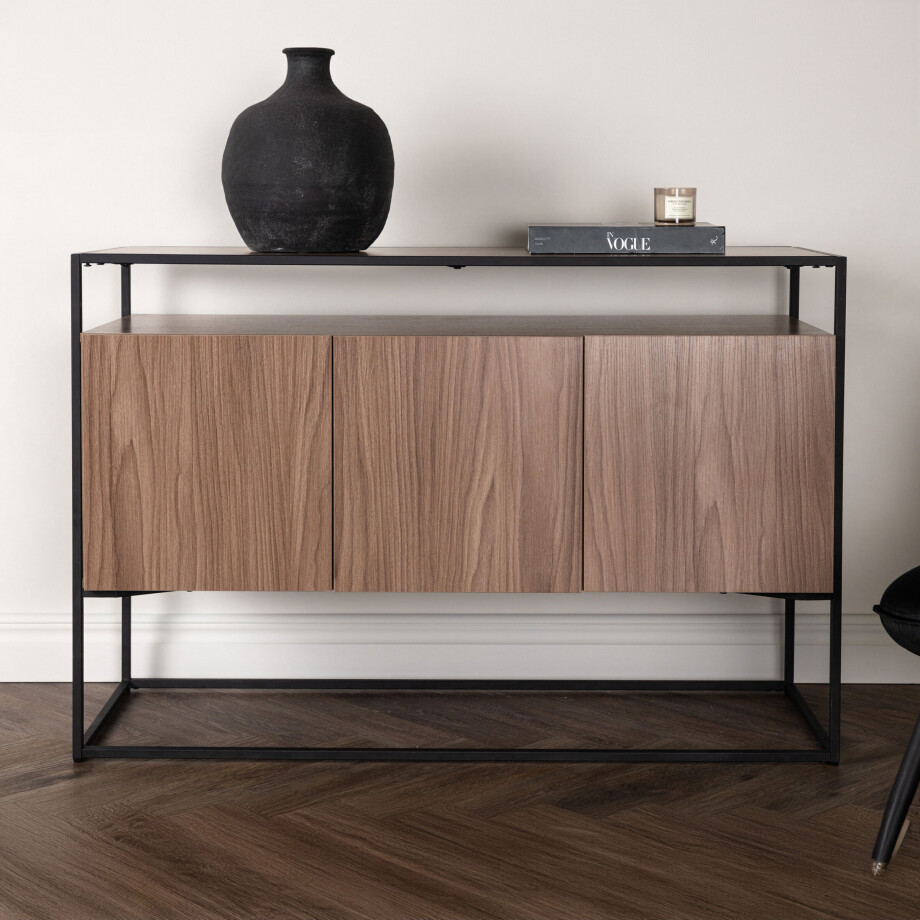 Nohr Dressoir 'Revecca' Walnoot look, 120cm Nohr Dressoir 'Revecca' Walnoot look, 120cm afbeelding 1