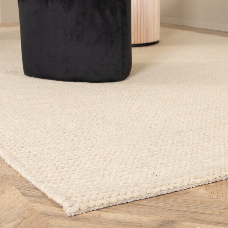 Nohr Vloerkleed 'Demetrious' Wol, 250 x 350cm, kleur Wit Nohr Vloerkleed 'Demetrious' Wol, 250 x 350cm, kleur Wit afbeelding 1