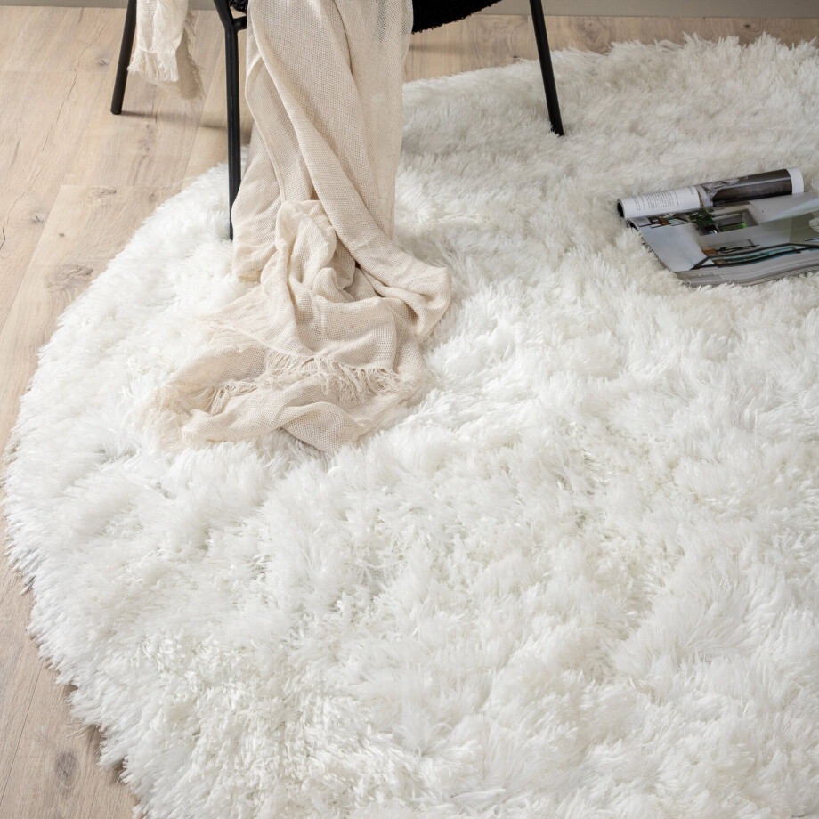 Nohr Rond Vloerkleed 'Sambath' 200cm, kleur Wit afbeelding 1