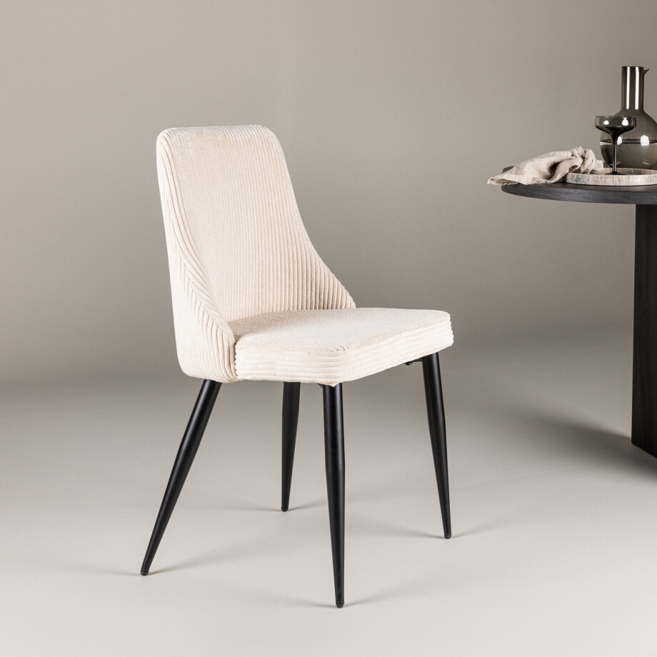 Nohr Eetkamerstoel 'Alexys' Rib, kleur Beige afbeelding 1