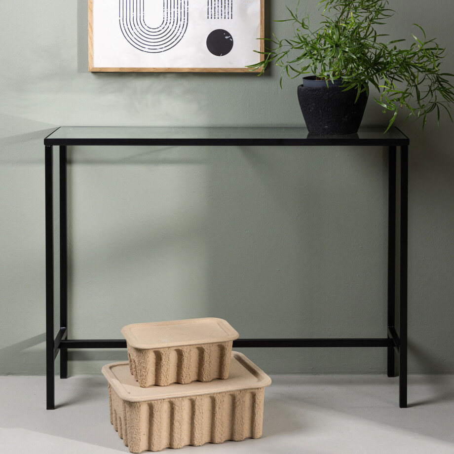 Nohr Sidetable 'Shaindy' 100cm, kleur Zwart afbeelding 1