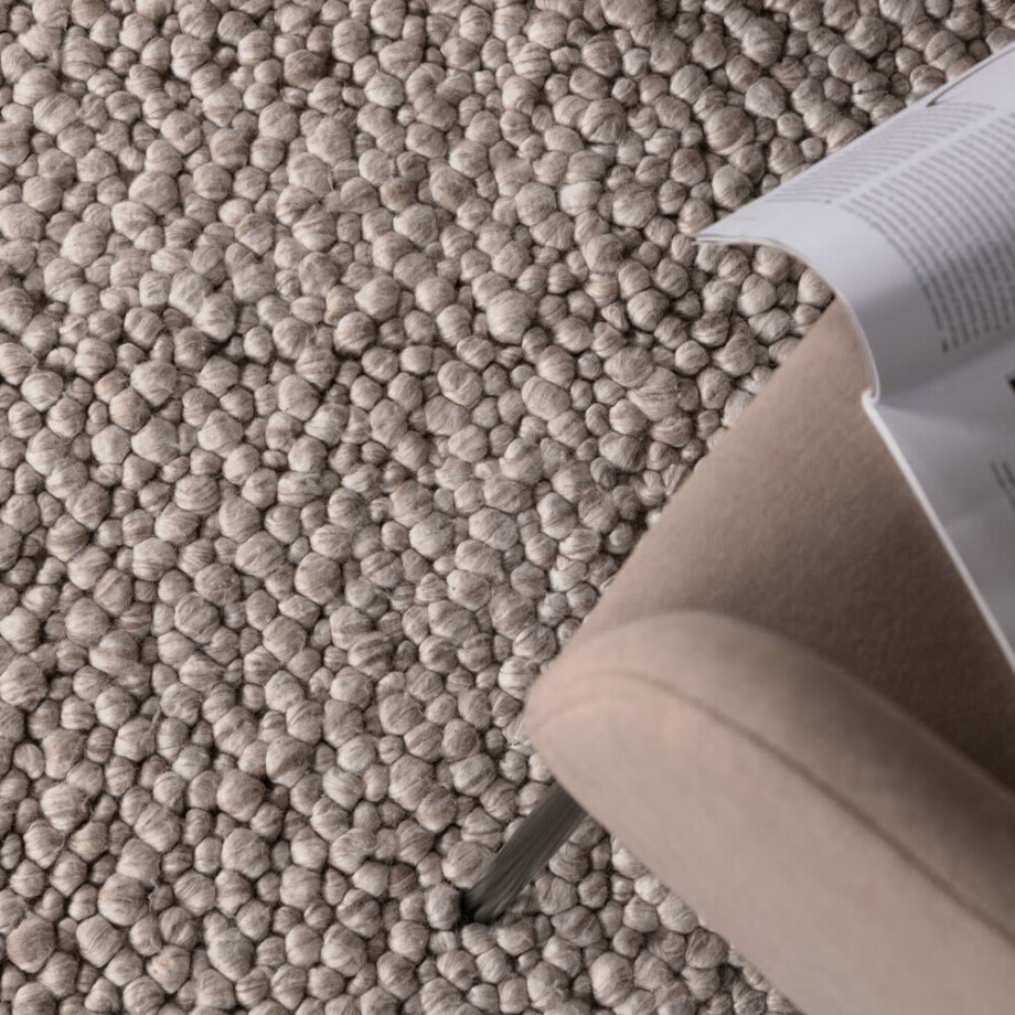 Nohr Vloerkleed 'Ilia' Wol, 250 x 350cm, kleur Beige afbeelding 1