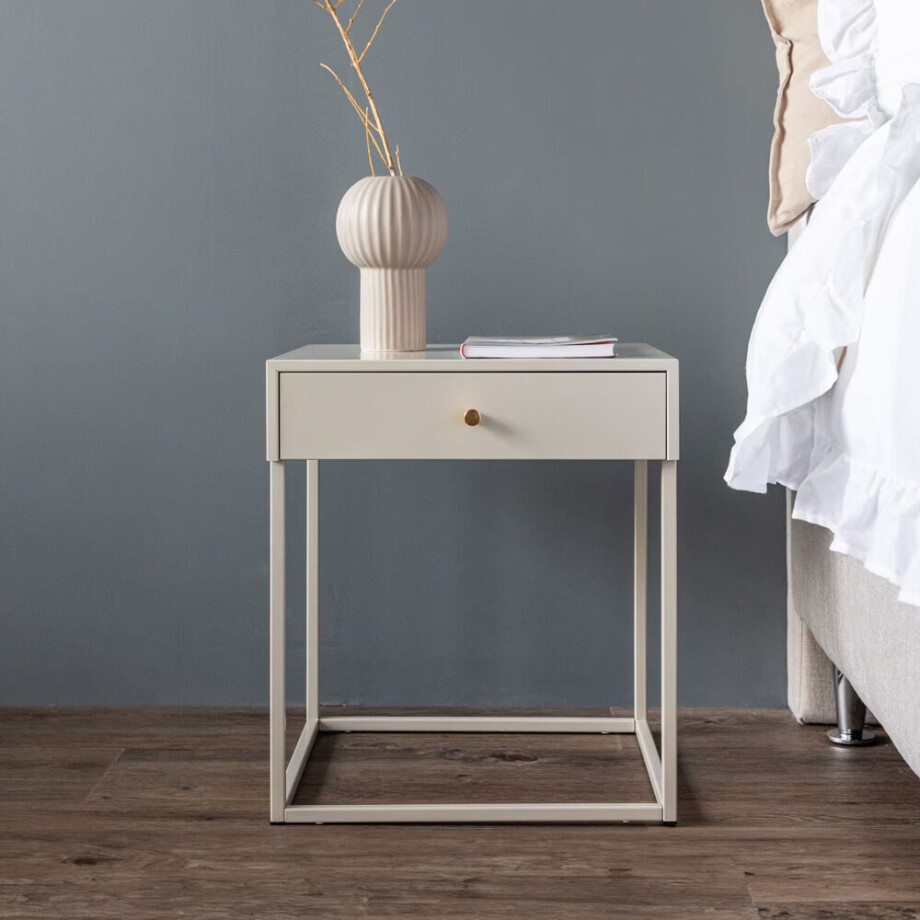 Nohr Nachtkastje 'Shaune' Met 1 lade, kleur Beige afbeelding 1