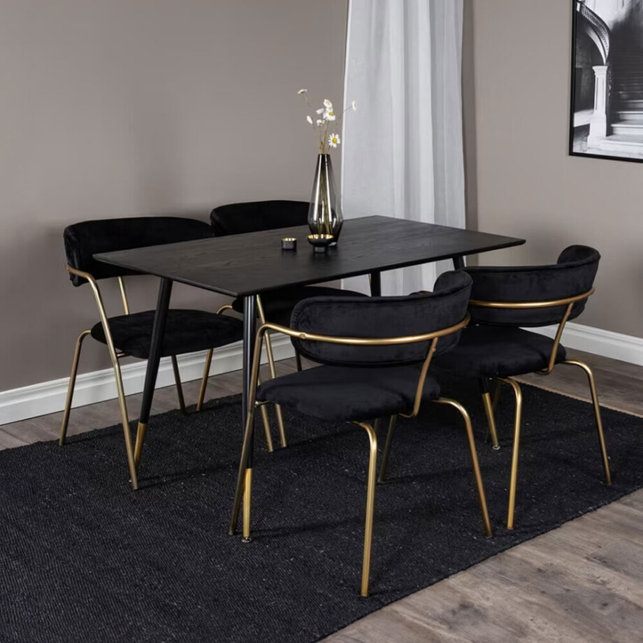 Nohr Eettafel 'Shaindy' MDF, 120 x 85cm afbeelding 1