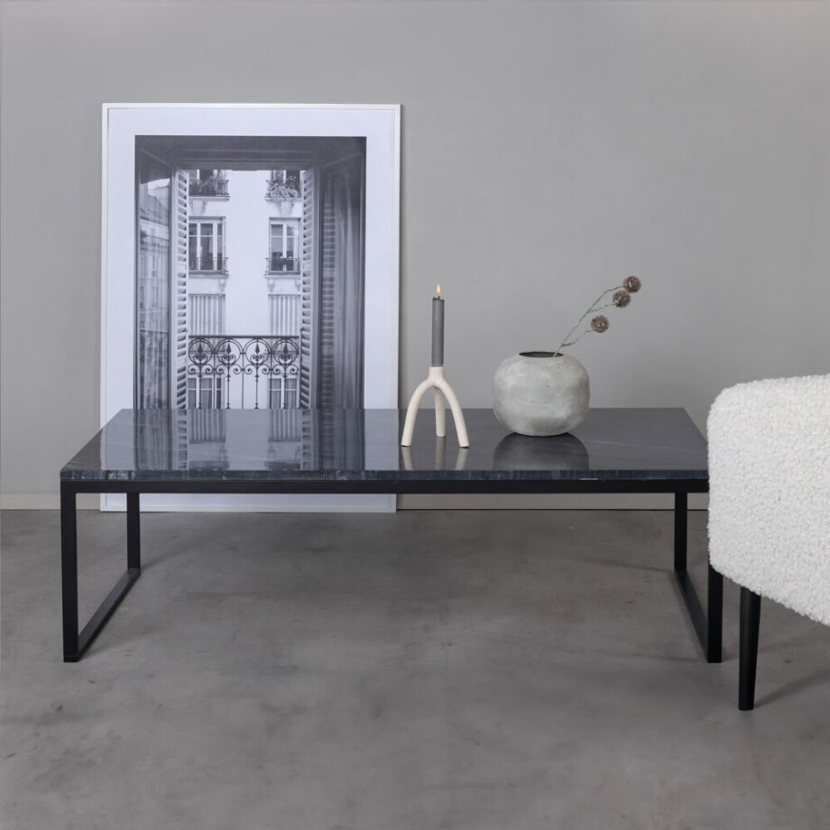 Nohr Salontafel 'Lenton' Marmer, 120 x 60cm, kleur Donkergrijs afbeelding 1