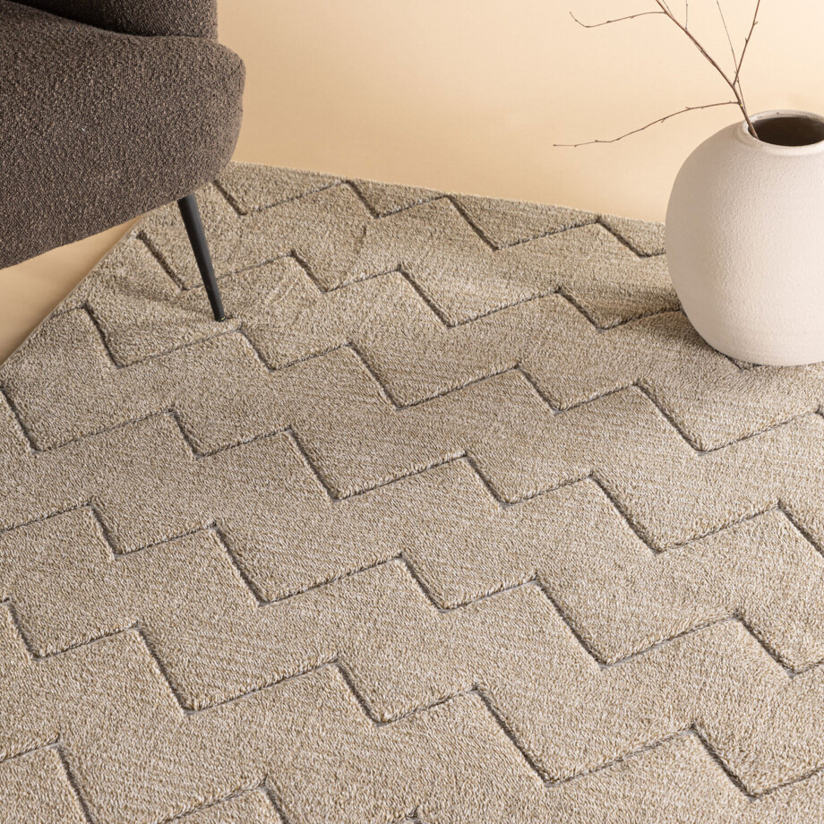 Nohr Vloerkleed 'Irfan' 160 x 230cm, kleur Bruin Nohr Vloerkleed 'Irfan' 160 x 230cm, kleur Bruin afbeelding 1