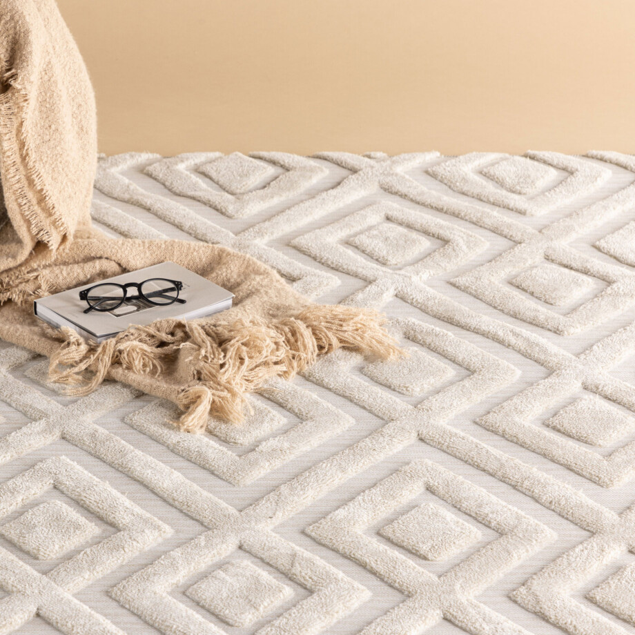 Nohr Vloerkleed 'Rondale' 160 x 230cm, kleur Off White afbeelding 1