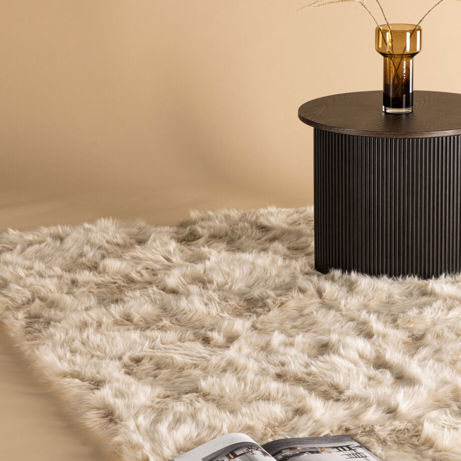 Nohr Vloerkleed 'Alexes' Fake Fur, 160 x 230cm, kleur Beige afbeelding 1
