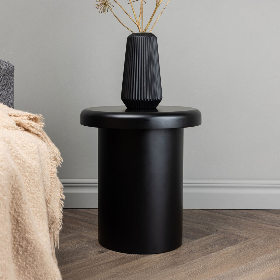 Nohr Ronde Bijzettafel 'Janal' 40cm, kleur Zwart afbeelding 1