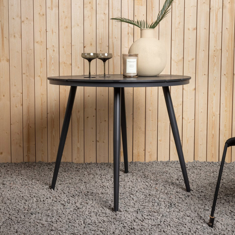 Nohr Ronde Bistrotafel 'Erikka' 90cm, kleur Zwart afbeelding 1