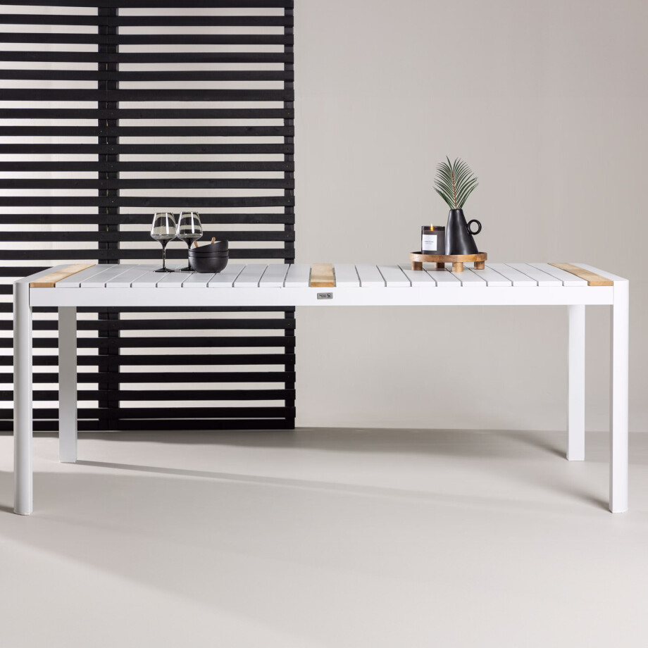 Nohr Tuintafel 'Lynnetta' 200 x 100cm, kleur Wit Nohr Tuintafel 'Lynnetta' 200 x 100cm, kleur Wit afbeelding 1