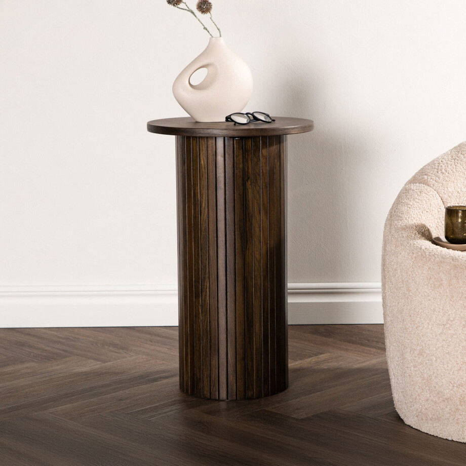 Nohr Ronde Bijzettafel 'Fionna' 40cm, kleur Mokka afbeelding 1