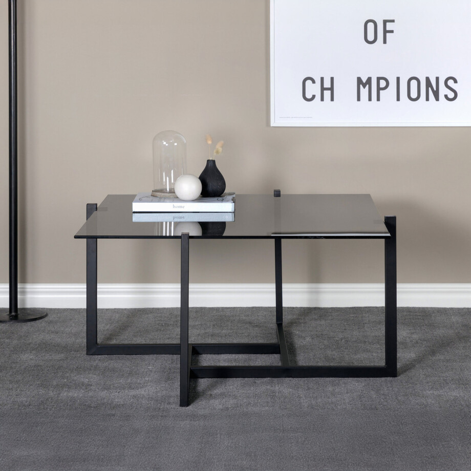 Nohr Salontafel 'Katelynne' 80 x 80cm, kleur Zwart afbeelding 1