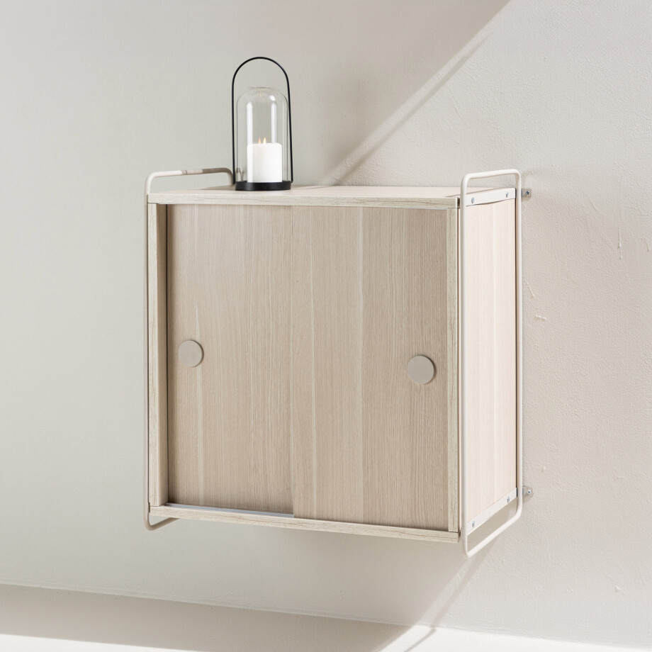 Nohr Hangende Opbergkast 'Marketta' 68 x 60cm, kleur Whitewash Nohr Hangende Opbergkast 'Marketta' 68 x 60cm, kleur Whitewash afbeelding 1