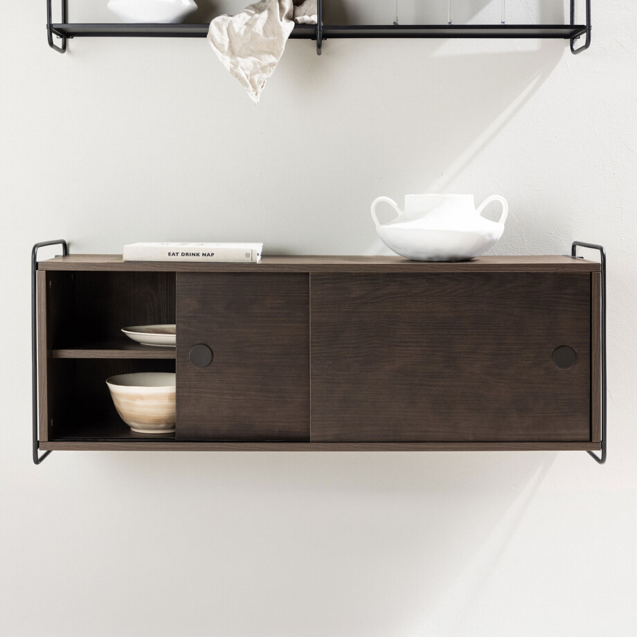 Nohr Hangend Dressoir 'Marketta' 122cm, kleur Mokka afbeelding 1