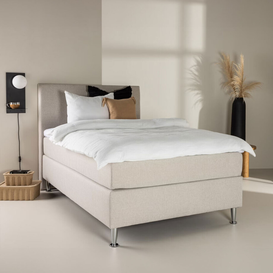 Nohr Bed 'Jacquise' 120 x 200cm, kleur Beige afbeelding 1